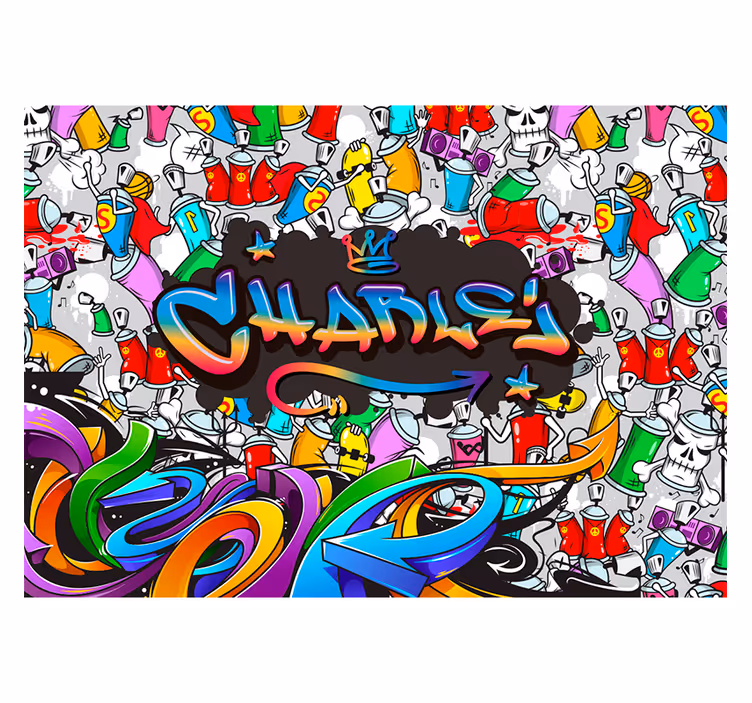 Graffiti wall mural custom name artwork - TenStickers