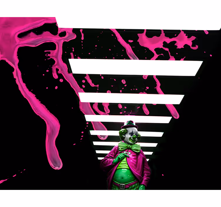 Clown in Pink graffiti wall mural - TenStickers