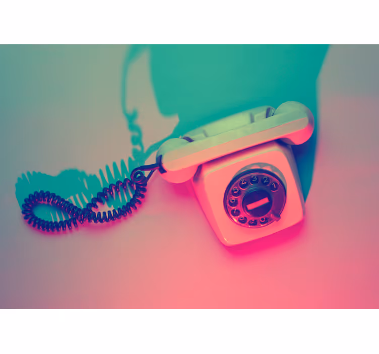 Retro Telephone Design graffiti wall mural - TenStickers