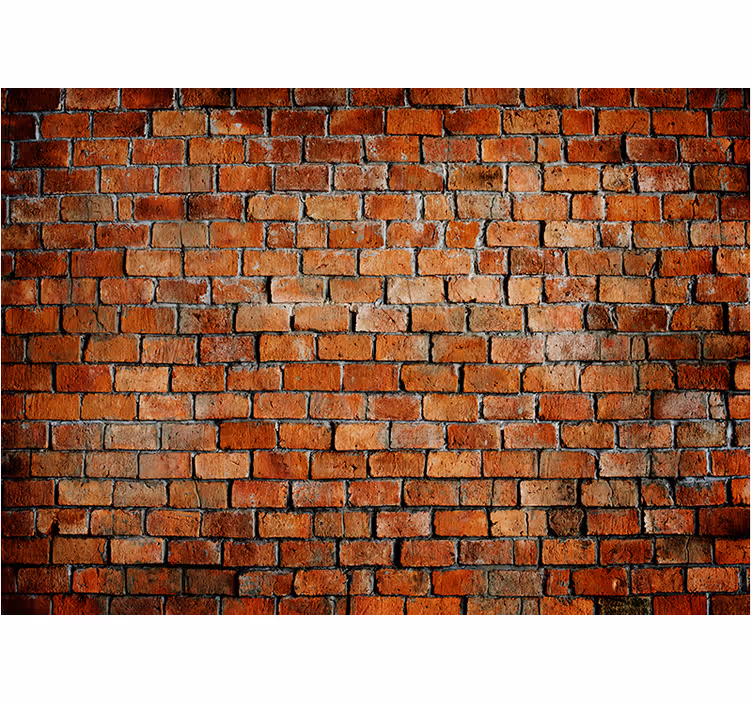 Weathered brick living room wallpaper - TenStickers