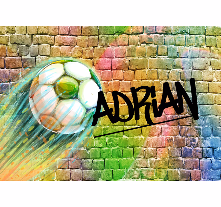 Wall mural vehicle soccer ball movement - TenStickers