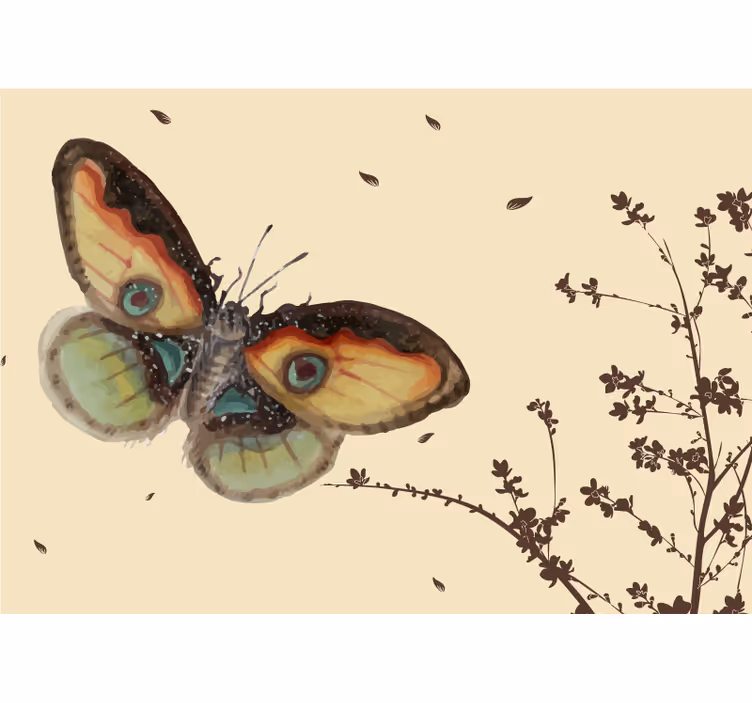 Animals wall mural large butterfly arrangement - TenStickers