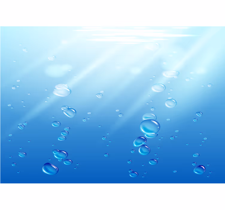 Wall mural nature underwater bubble scene - TenStickers