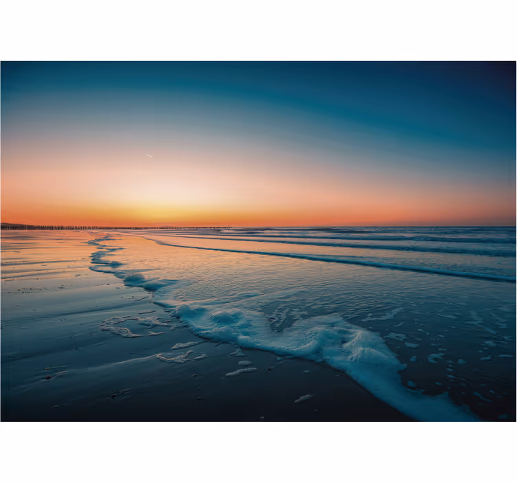 Sunset Ocean Waves wall mural nature - TenStickers