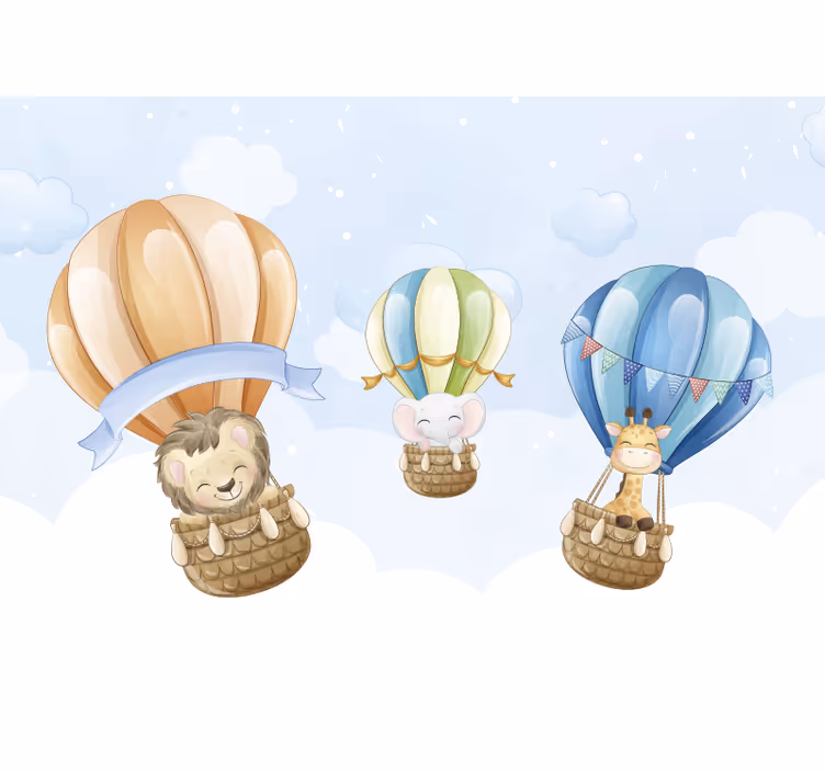Animals wall mural inflatable blimps - TenStickers
