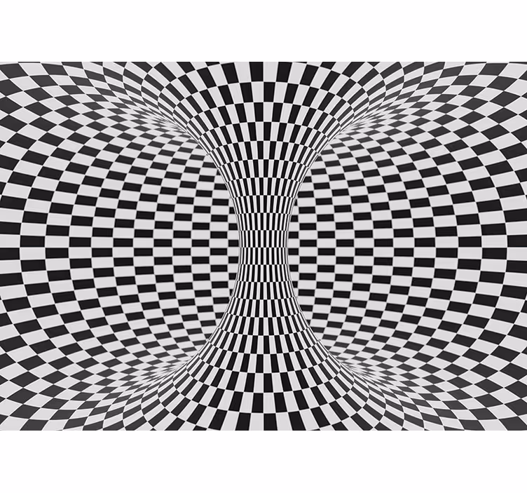 Abstract wall mural optical illusion depth - TenStickers