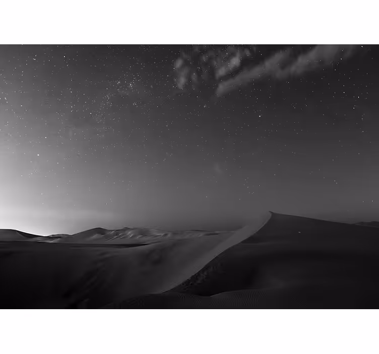 Wall mural mountain desert dunes at night - TenStickers