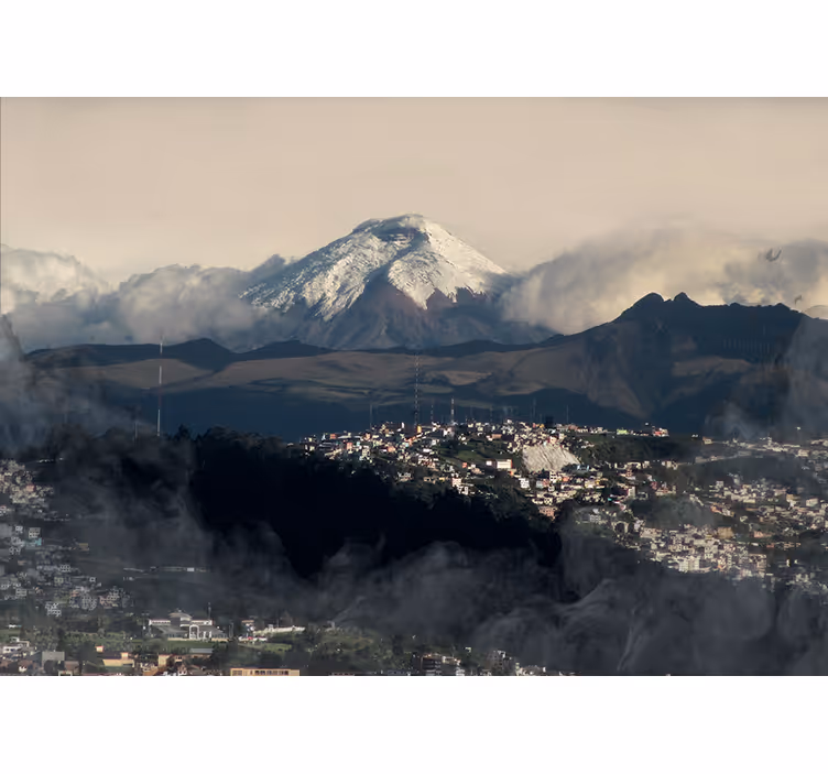Icy Peak Vista wall mural mountain - TenStickers