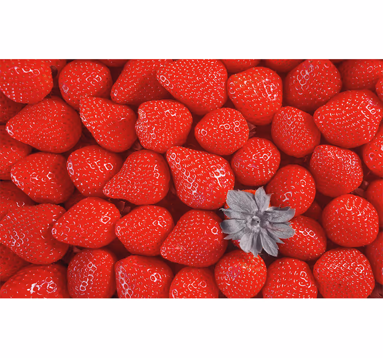Strawberry and bloom flower wall mural - TenStickers