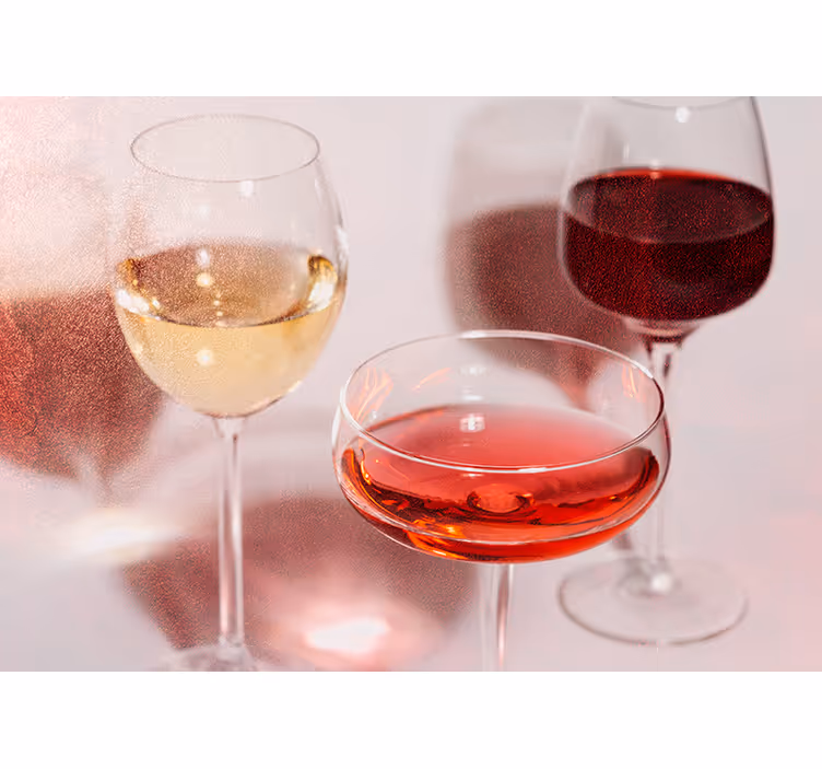 Music wall mural elegant wine glasses - TenStickers