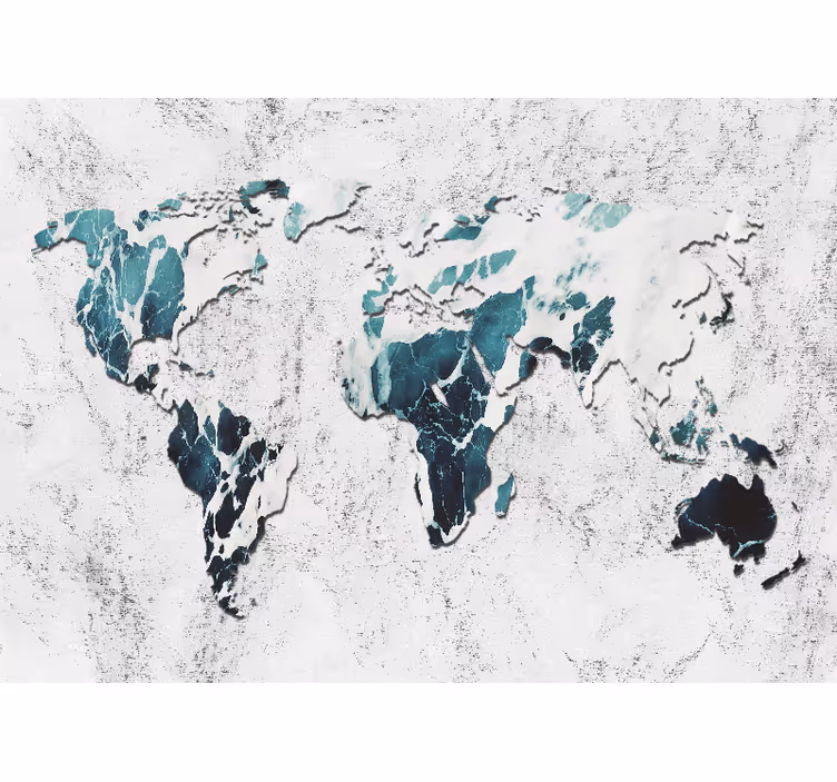 Artistic World Map world map wallpaper - TenStickers