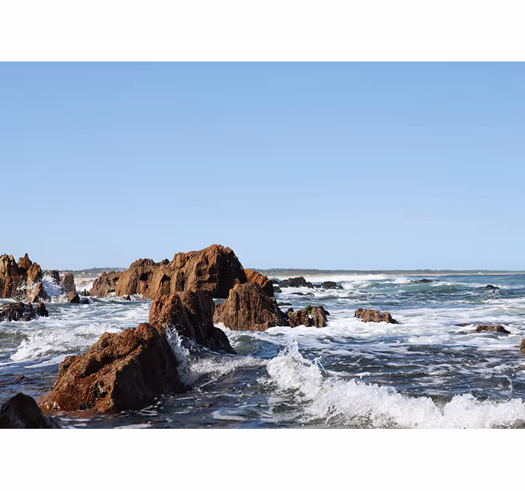 Rocky Shoreline View under the sea wall mural - TenStickers