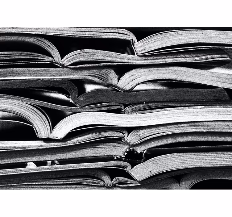 Stacked Open Pages texture wall mural - TenStickers