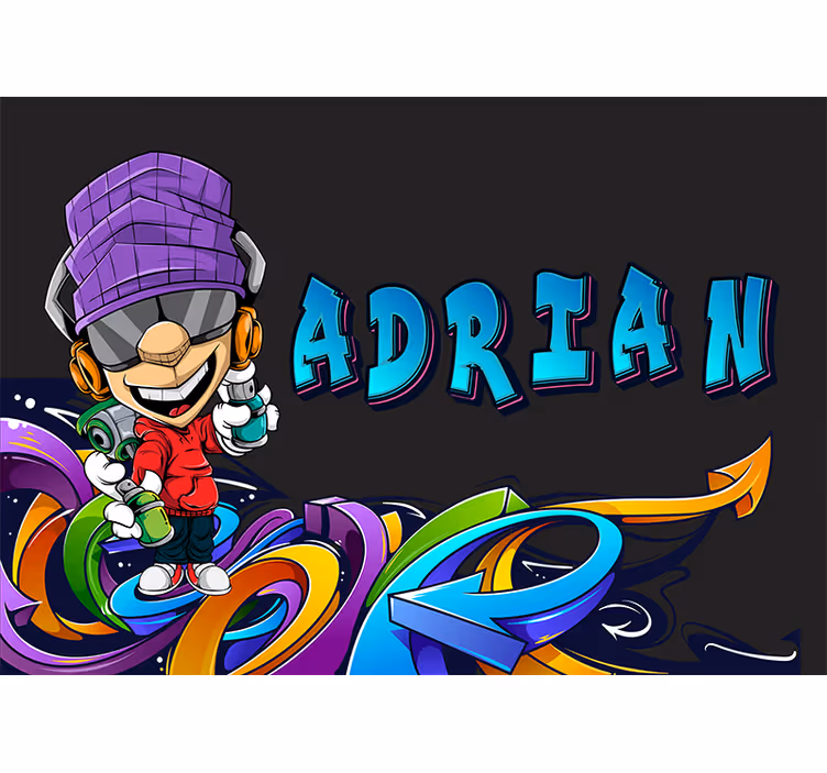 Graffiti wall mural cool cartoon character design - TenStickers