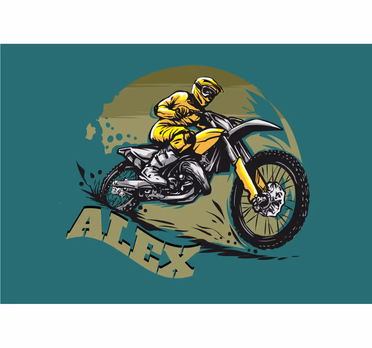 Wall mural vehicle motocross rider scene - TenStickers
