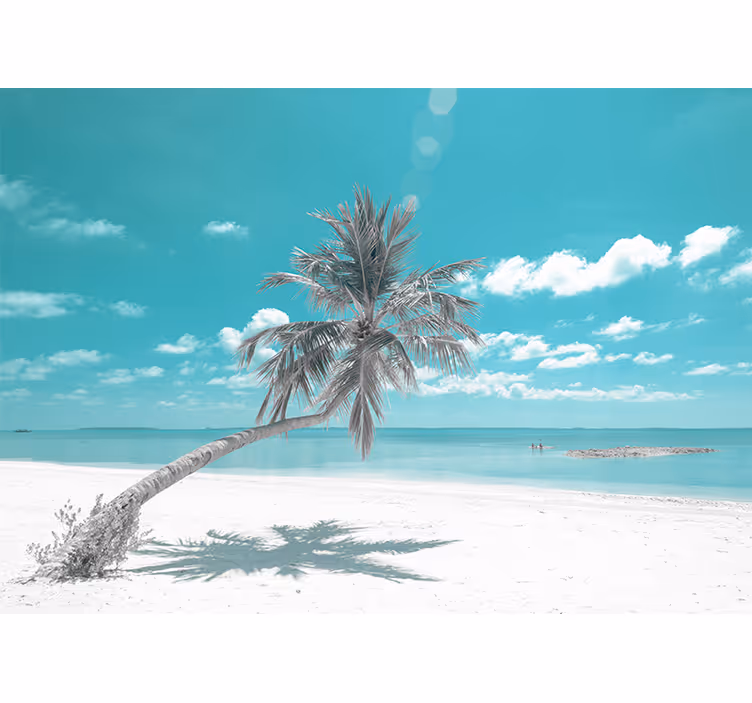 Tropical Beach Paradise under the sea wall mural - TenStickers