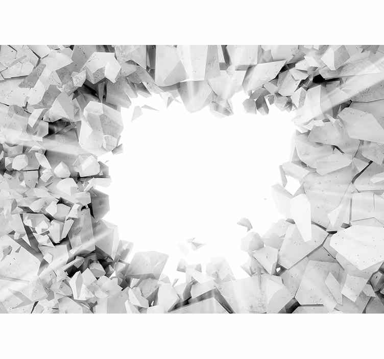 Broken Concrete Texture wall mural 3d - TenStickers