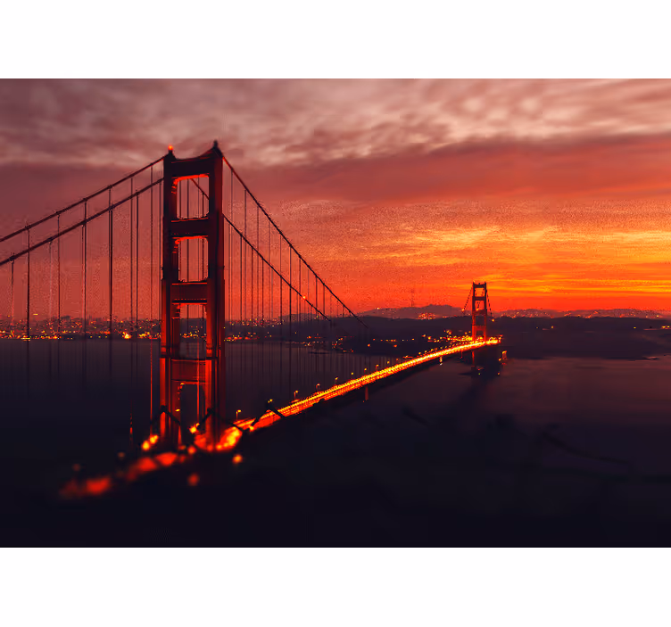 City wall mural golden gate arch - TenStickers