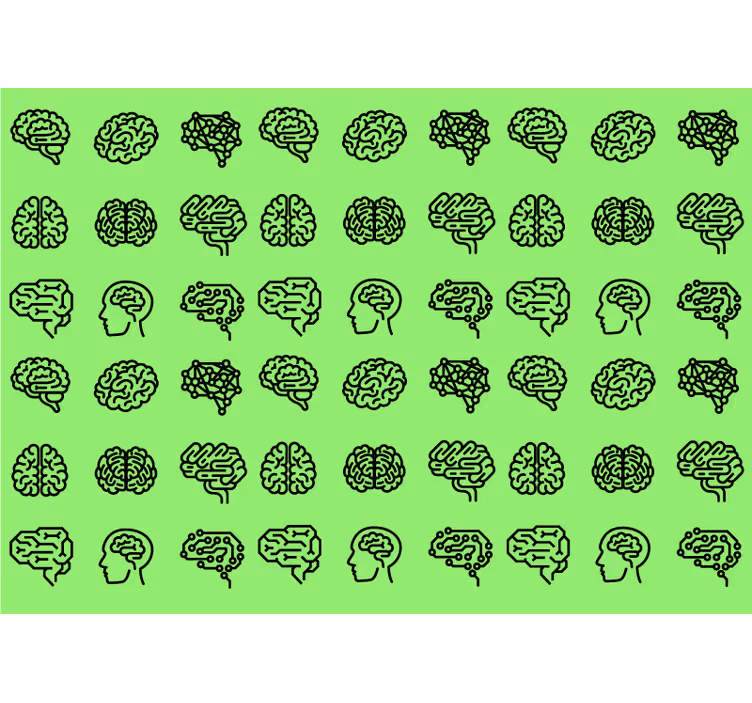 Brain Pattern Design art wall mural - TenStickers