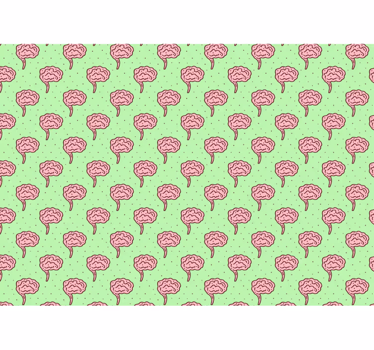 Stylized Brain Blooms flower wall mural - TenStickers