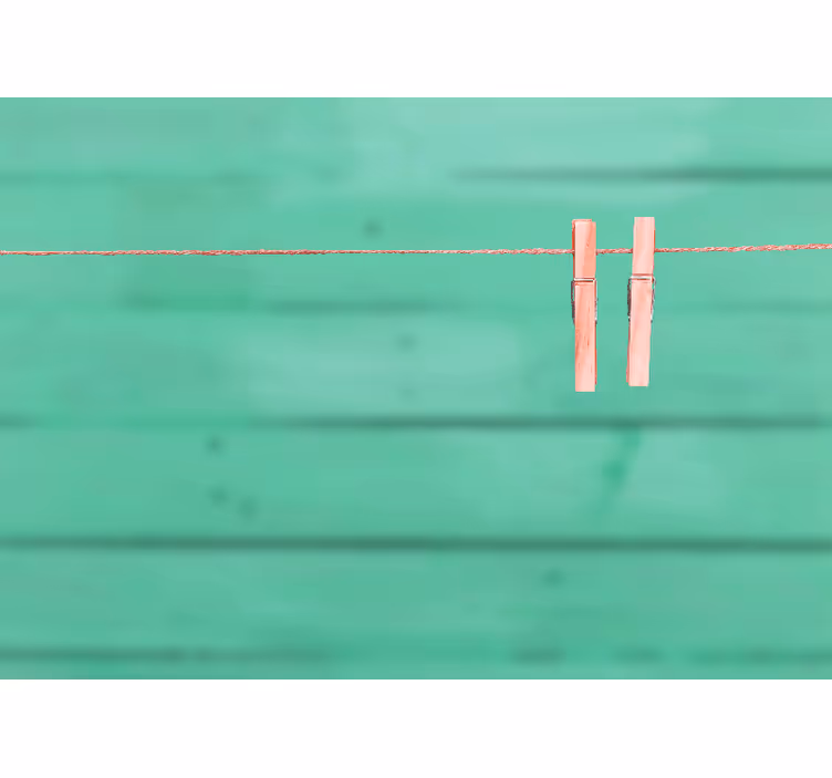 Clothespins on Line texture wall mural - TenStickers