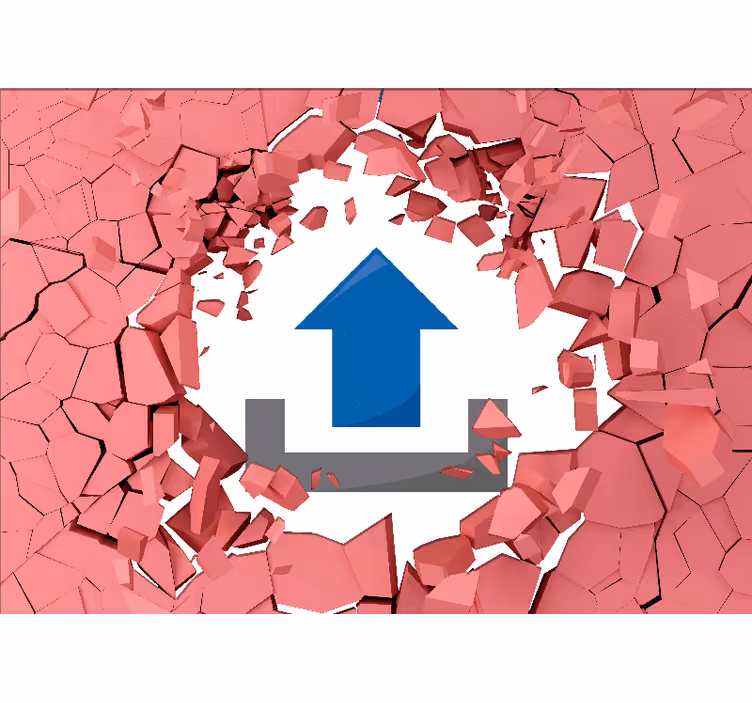 3d wallpaper breaking through barriers - TenStickers
