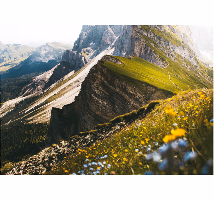 Landscape wall mural mountainous terrain - TenStickers