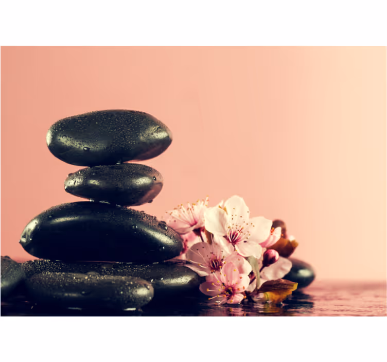 Zen wall mural pebble tranquility - TenStickers