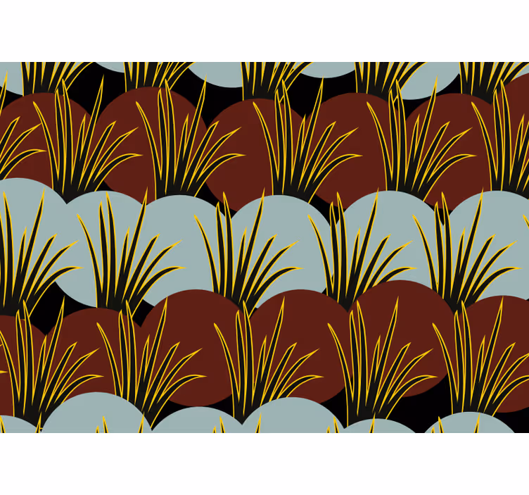 Wall mural nature stylized grass designs - TenStickers