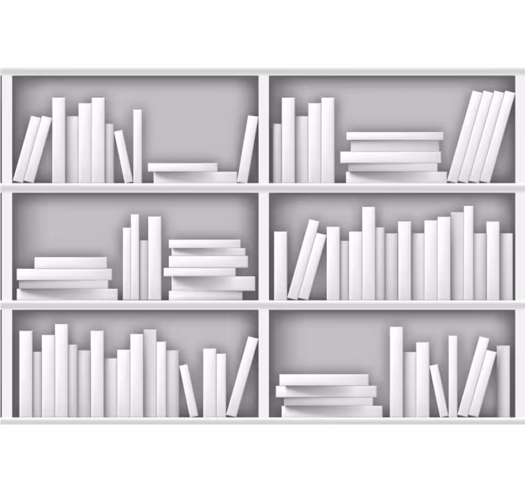 Texture wall mural layered book shelves - TenStickers