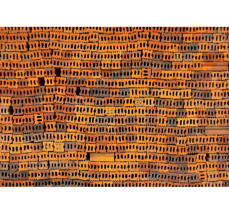 Brick mural wallpaper stacked brick design - TenStickers