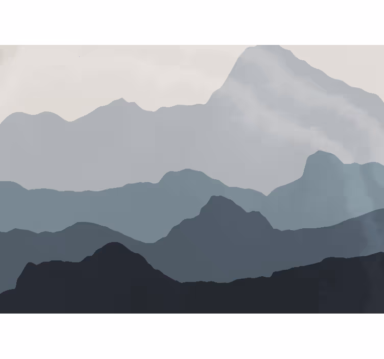Wall mural mountain tranquil mountain landscape - TenStickers