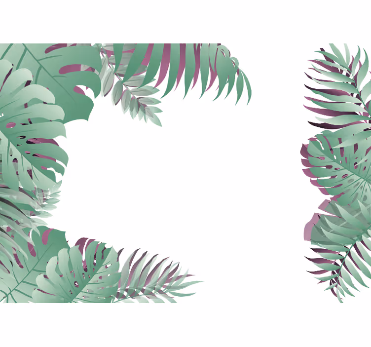 Wall mural nature tropical leaf design - TenStickers