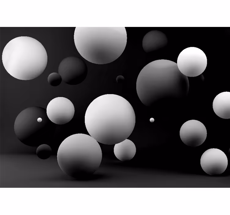 Abstract wall mural geometric sphere design - TenStickers