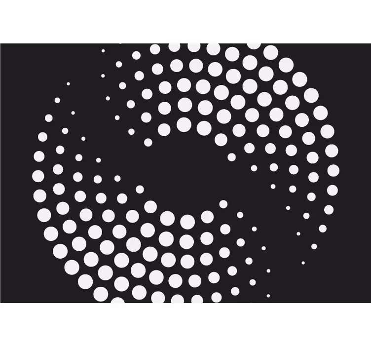 Dynamic white dotted design other wall mural - TenStickers