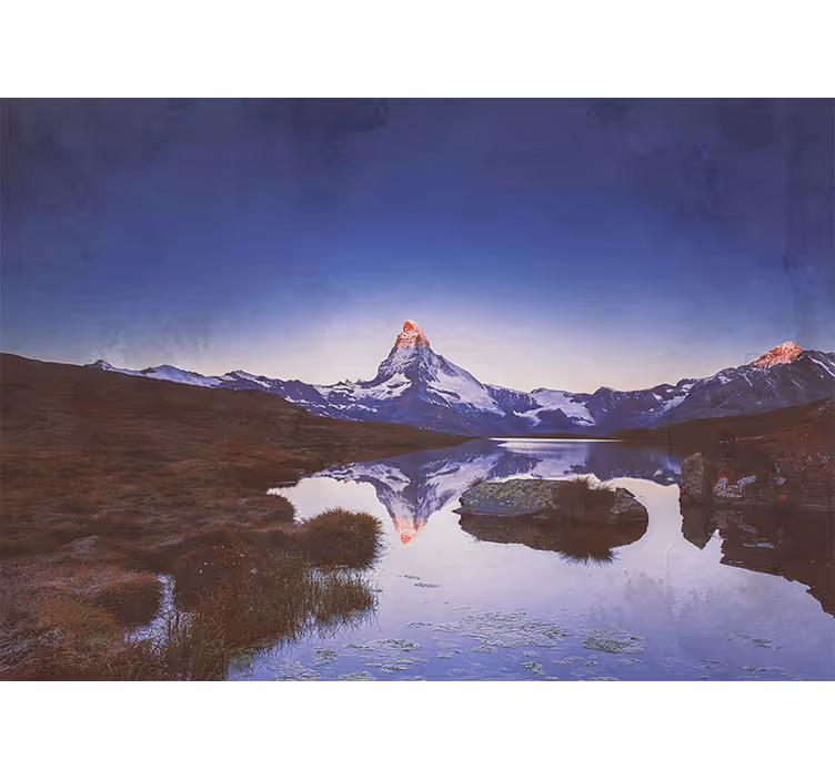 Majestic mountain echo landscape wall mural - TenStickers