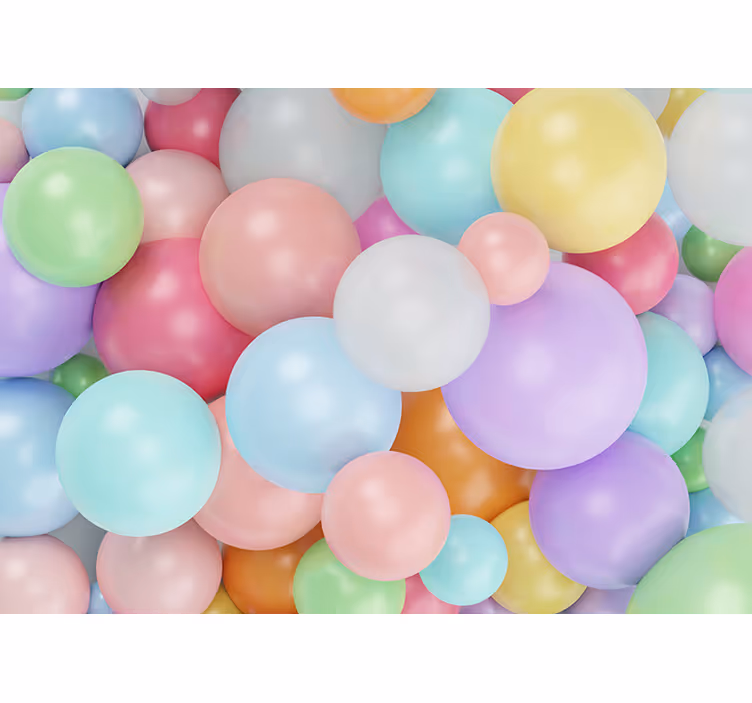 Texture wall mural colorful balloon bubbles - TenStickers