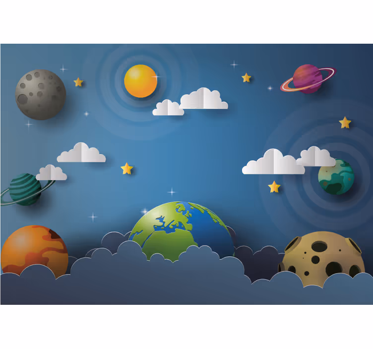 Wall mural fantasy cosmic dreamscape - TenStickers