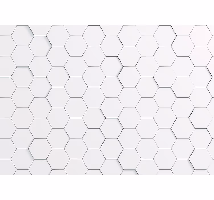 Texture wall mural hexagonal pattern - TenStickers