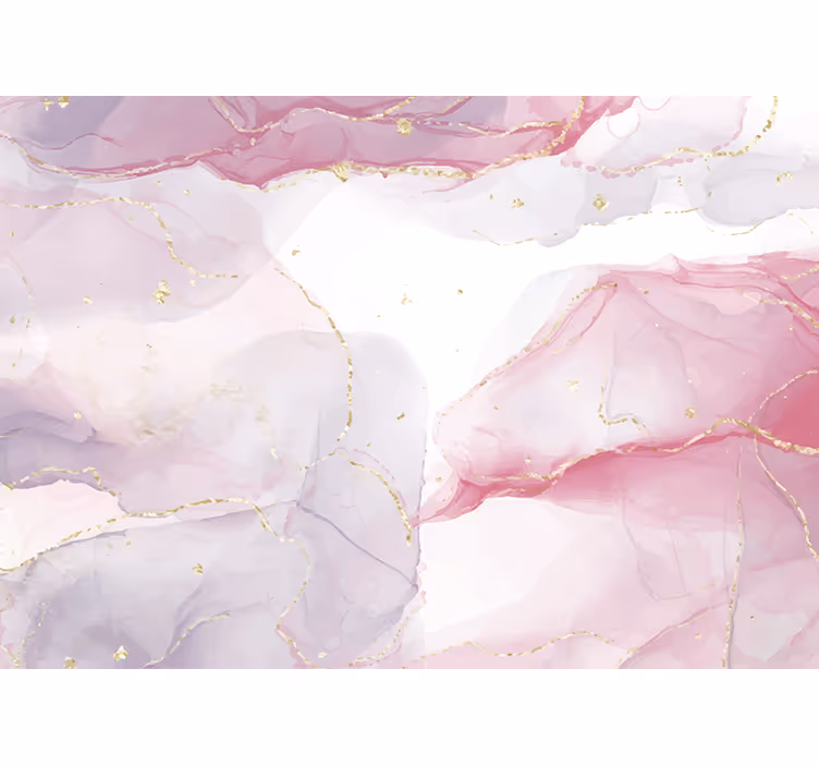 Abstract wall mural delicate pink swirls - TenStickers