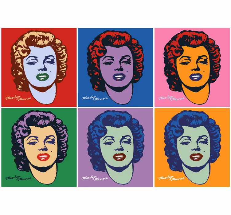 Art wall mural pop art portraits - TenStickers