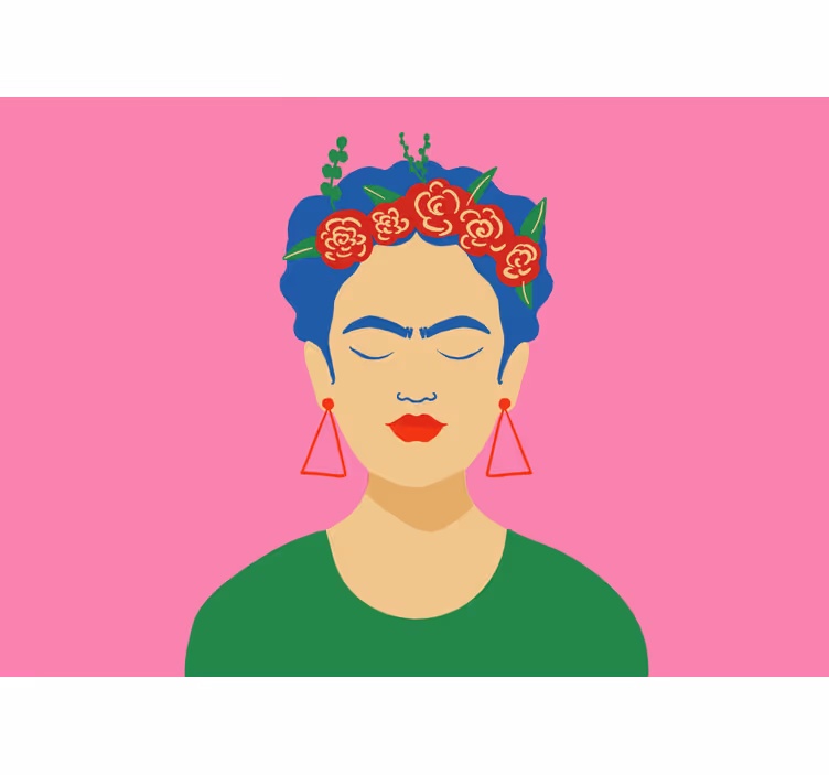 People wall mural frida kahlo portrait - TenStickers