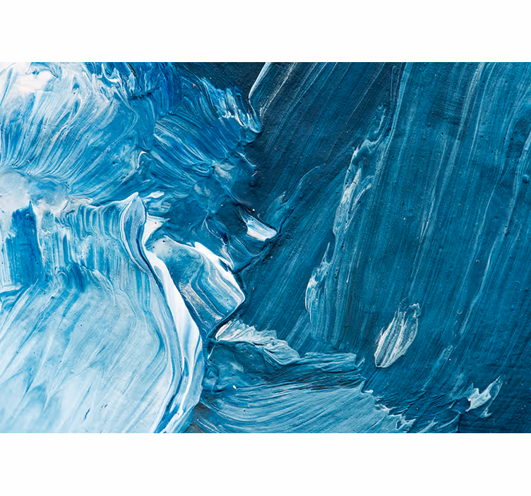 Abstract wall mural blue artistic swirls - TenStickers