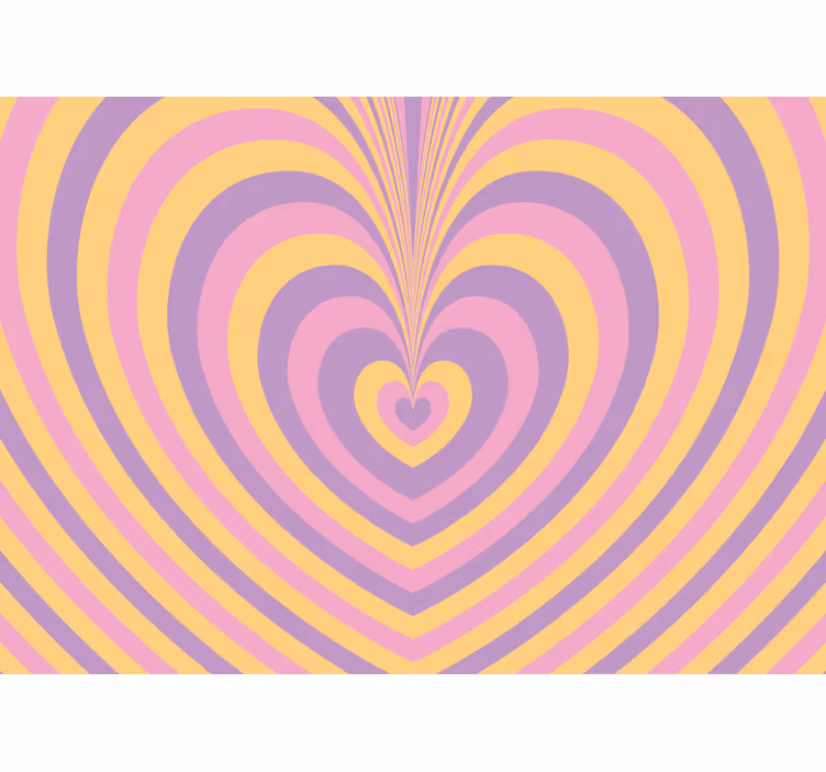 Romantic wall mural heart pattern design - TenStickers