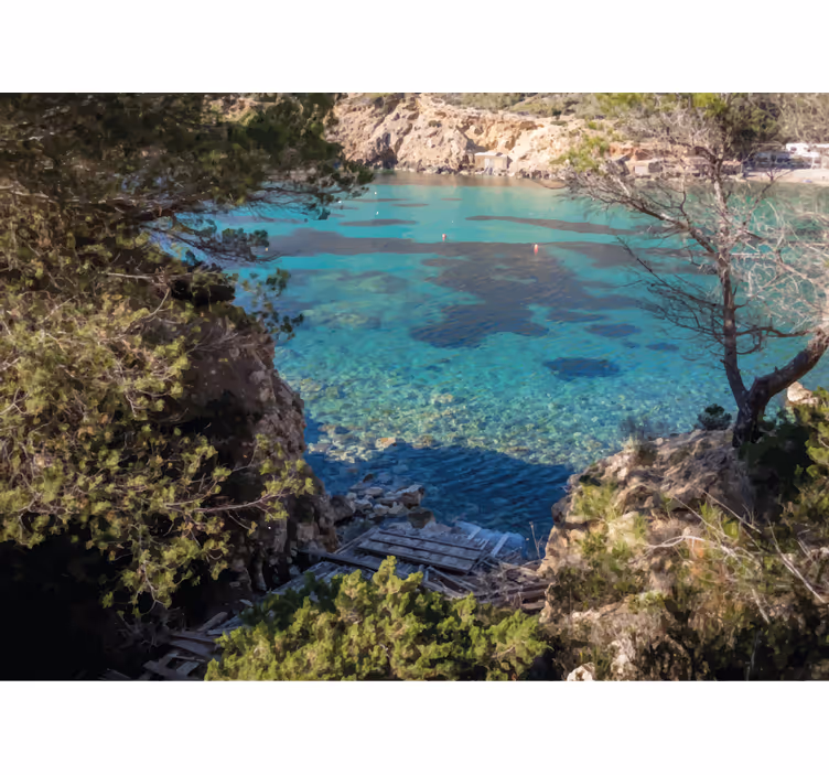 Wall mural nature clear coastal view - TenStickers