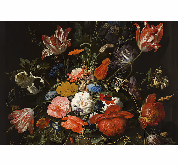 Vibrant Floral Bouquet flower wall mural - TenStickers