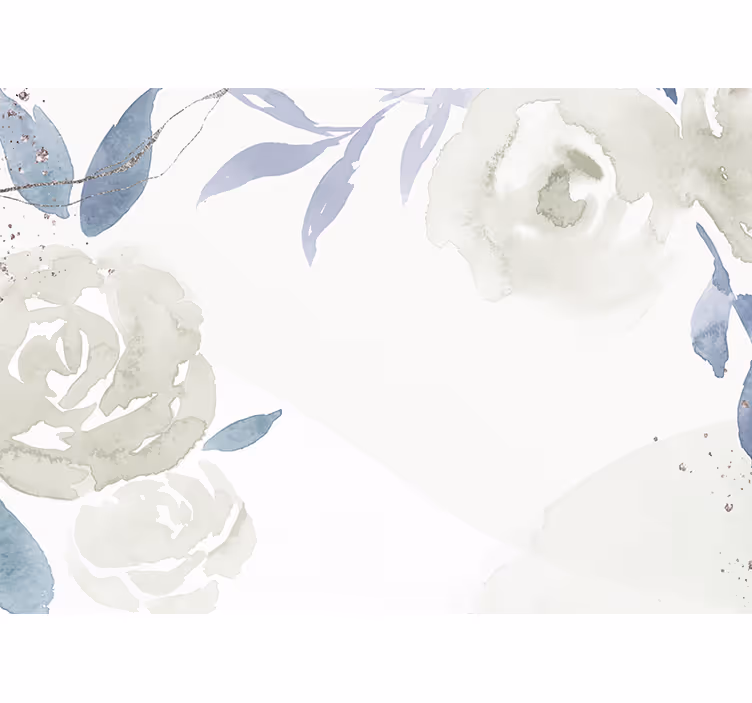 Elegant abstract design flower wall mural - TenStickers