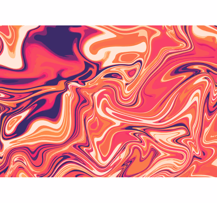 Abstract wall mural with flowing swirl designs - TenStickers
