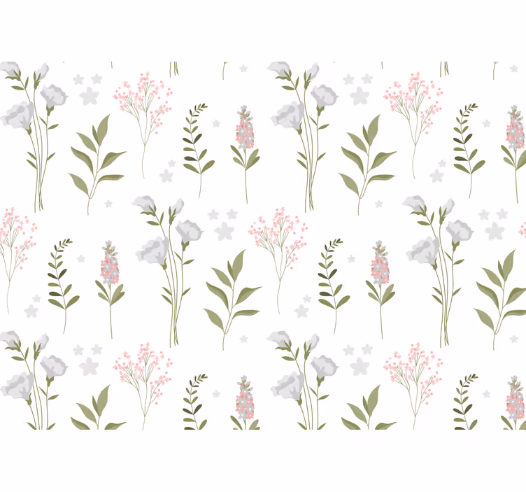 Delicate floral patterns flower wall mural - TenStickers