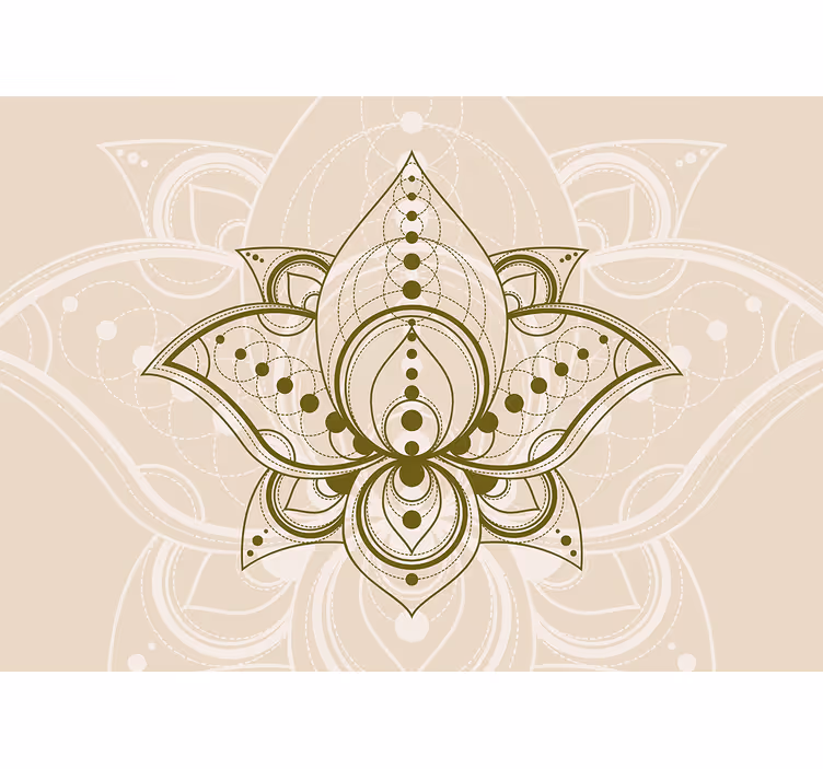 Mandala wall mural elegant lotus design - TenStickers